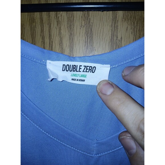 Double Zero Lovely Large Dress Womens Size Large Blue Sleeveless Side Slits - Picture 3 of 12